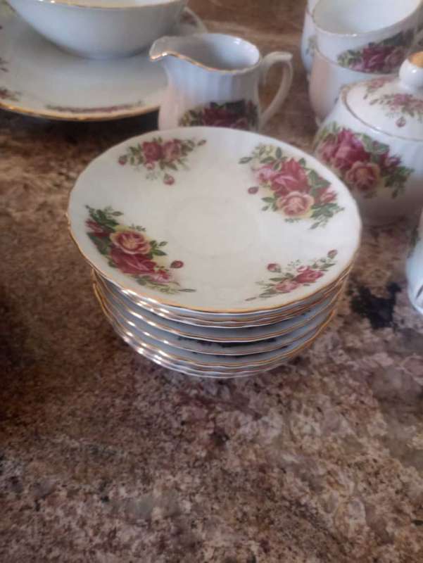 Royal China English Rose tea and Dinner set