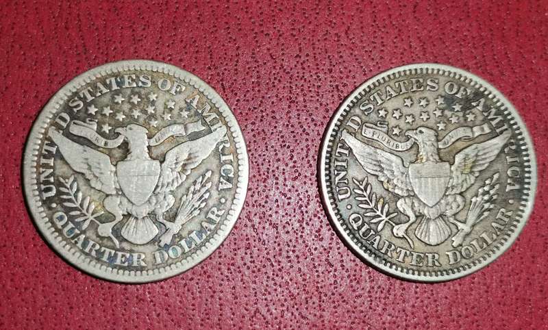 2 x USA Silver 1/4 Dollars