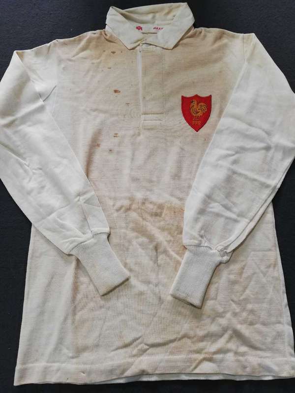 France White Rugby Jersey Rare Size L