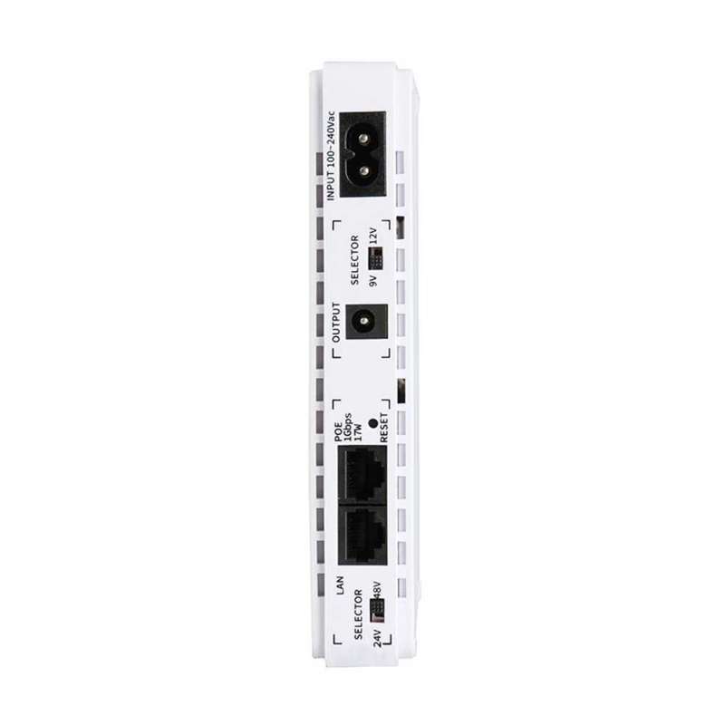 (Black) DW Portable Mini DC UPS 8800mAh POE Port 15V and 24V