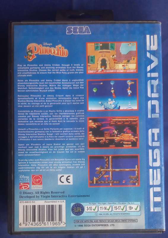 Sega mega drive Pinocchio