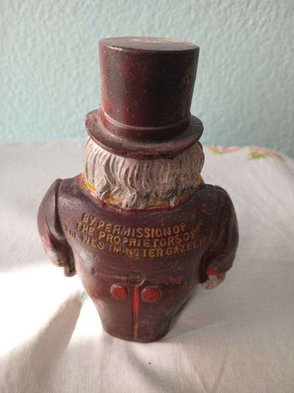 Paul Kruger cast iron Transvaal money box