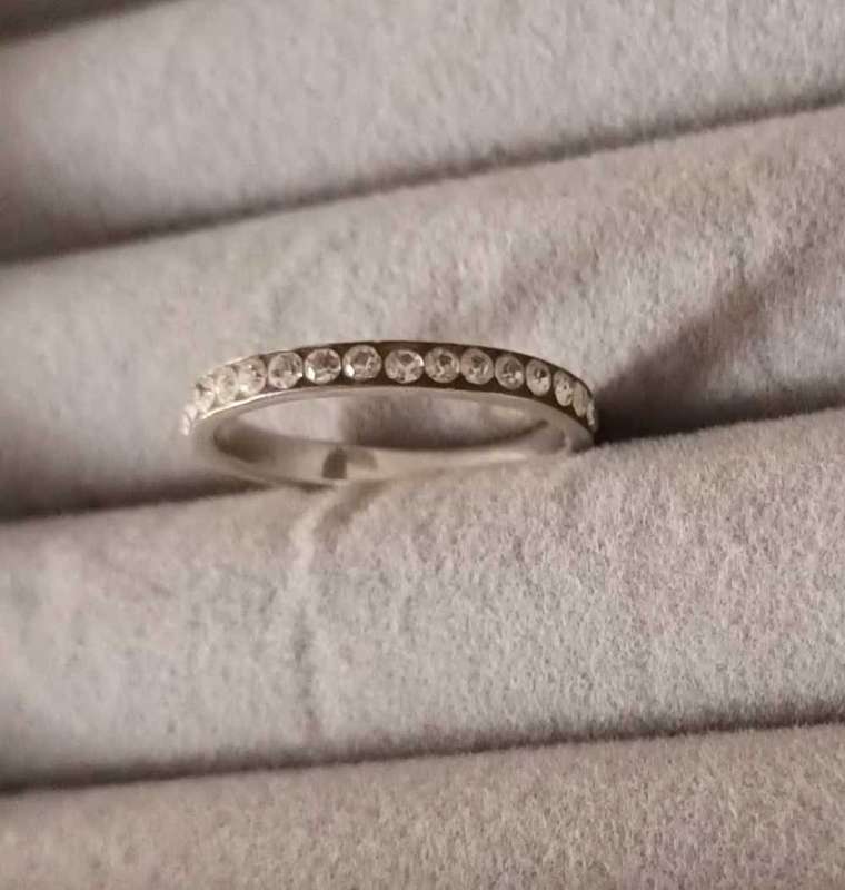925 STERLING SILVER FULL ETERNITY RING 1.59g