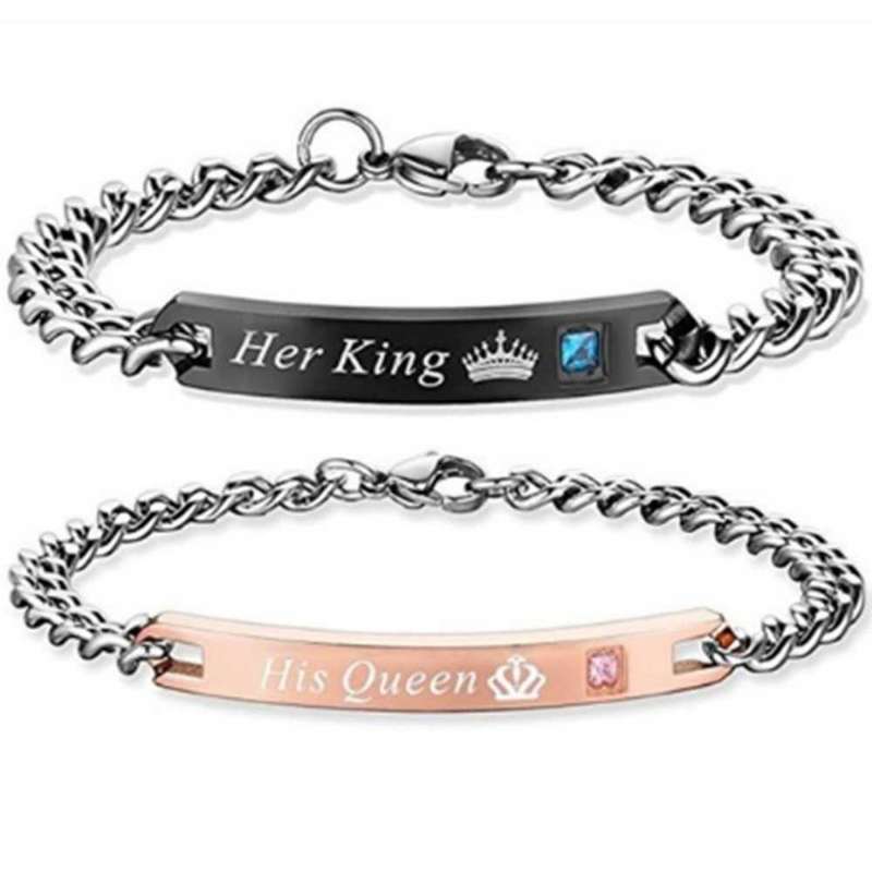 His queen her king bracelet set