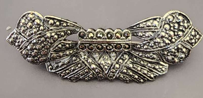 2 x Silver Victorian Vintage Broches