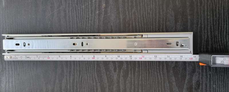 400mm Ball bearing drawer sliders with soft close