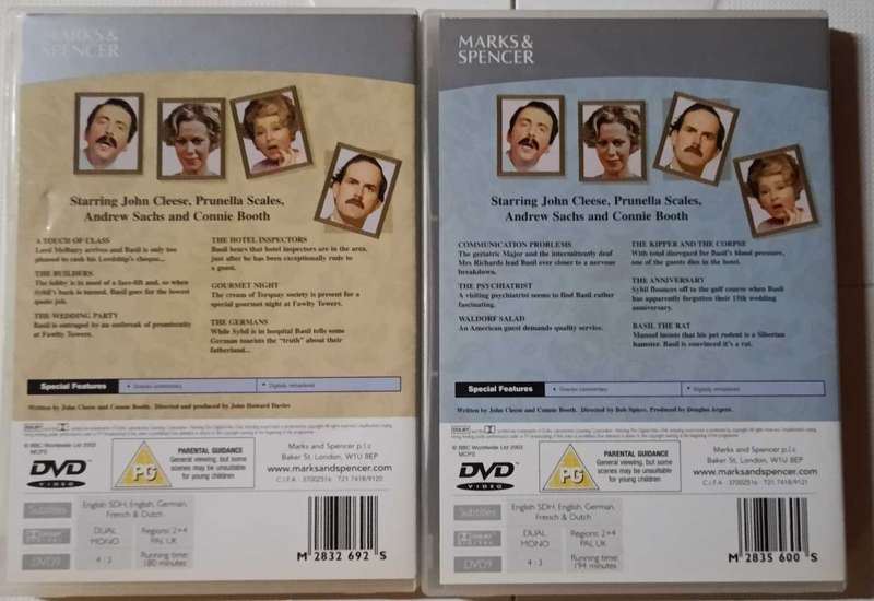 Fawlty Towers Complete Series 1 and 2 on DVD
