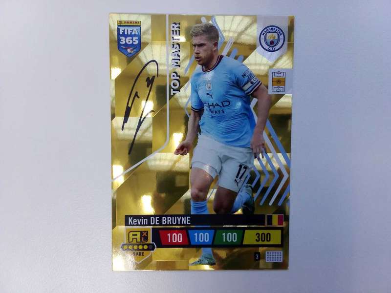 PANINI FIFA365 KEVIN DE BRUYNE SIGNATURE TRADING CARD