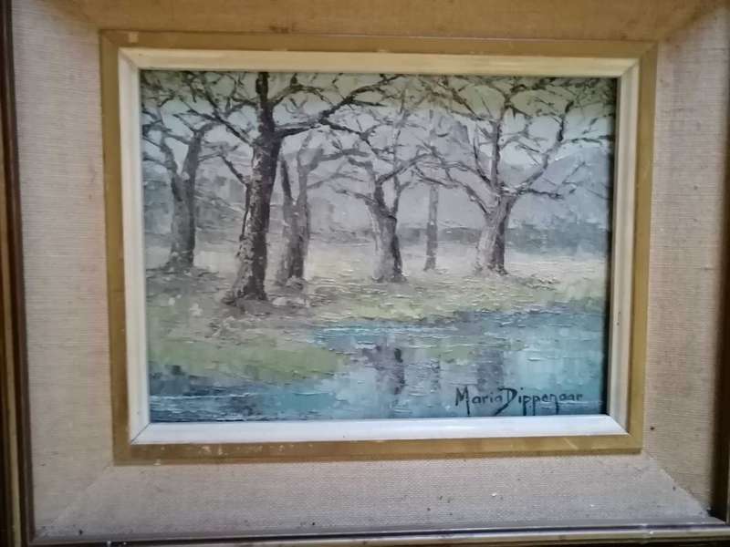 OILS ON BOARD SIGNED MARIA DIPONNAR