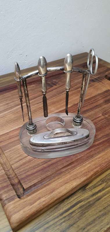 Rare Birmingham Silver Manicure set..