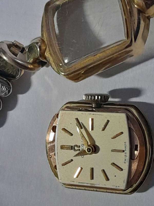 Omega cocktail/bracelet wind up watch. Service required.
