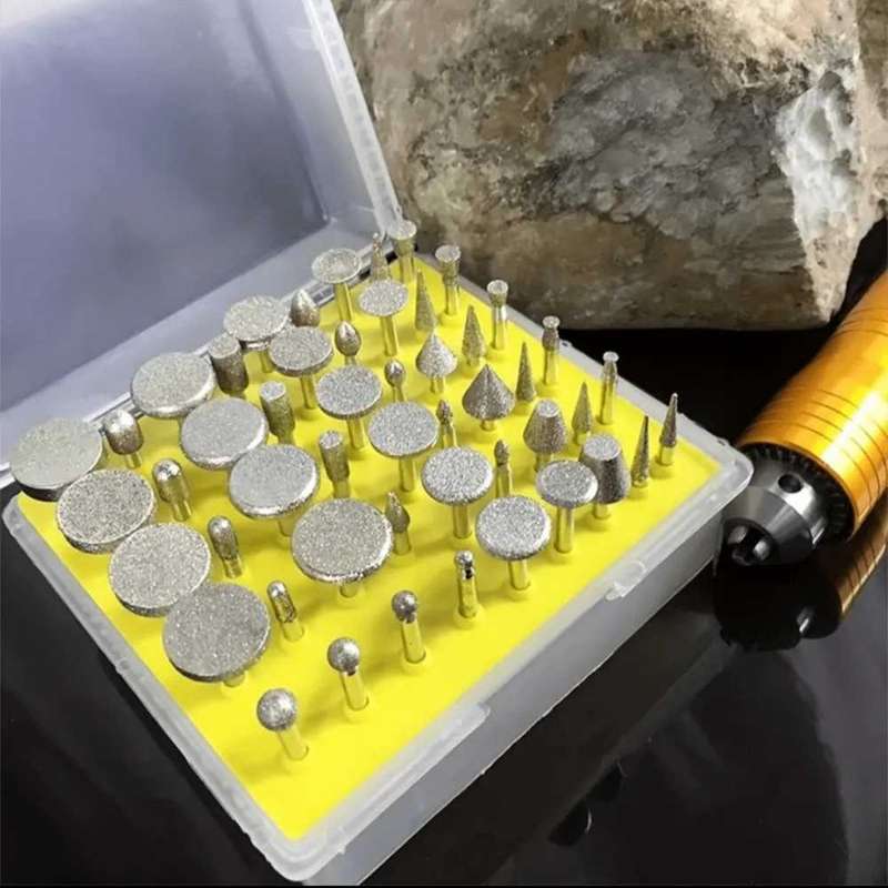 50pcs Diamond Coated Grinding Head Grinding Burrs