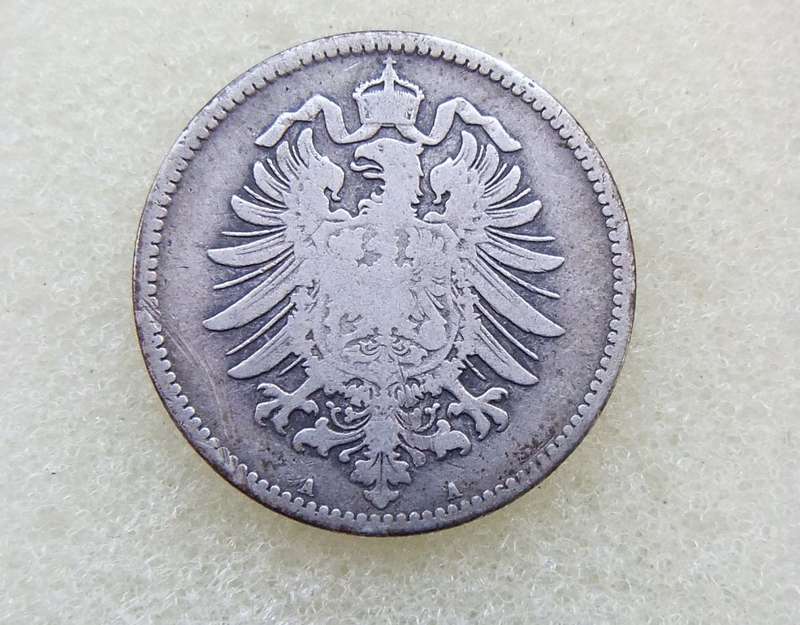 1873 DEUTCHES REICH 1 MARK COIN - SILVER