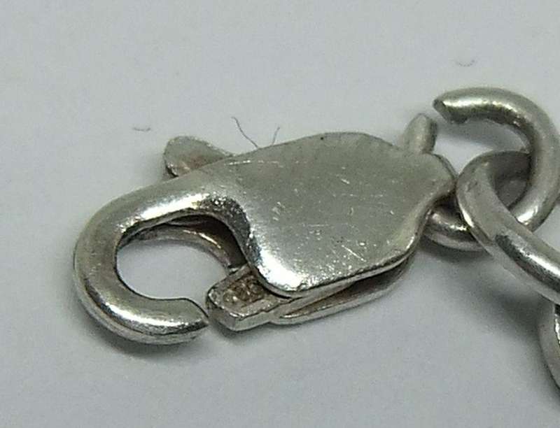 WOW !! A LOVELY SOLID STERLING SILVER BRACELET SET WITH GENUINE MOTHER OF PEARL PANELS !!