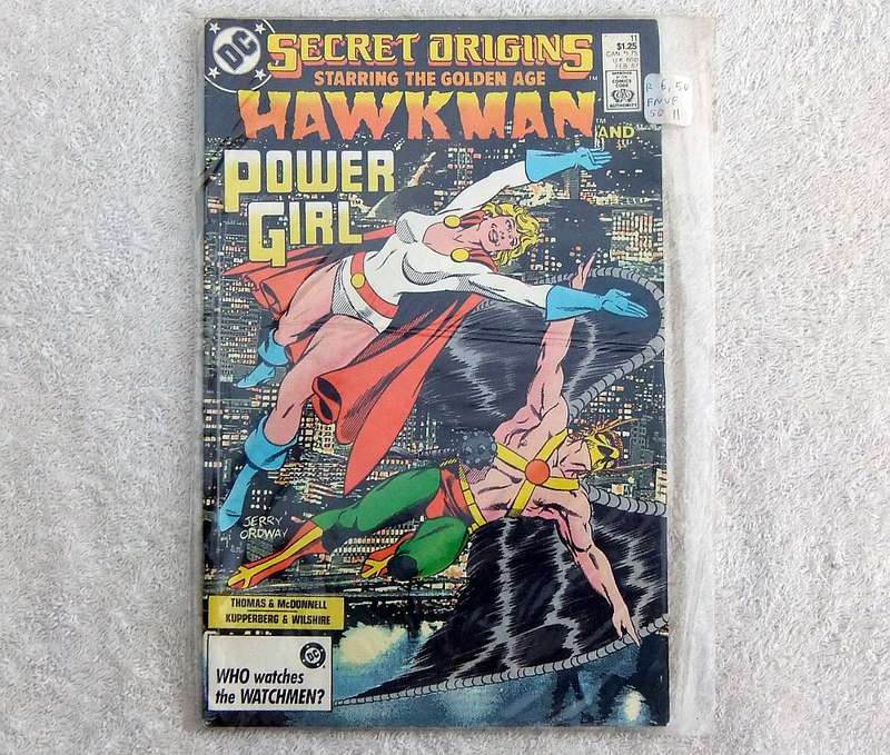1987 DC COMICS - SECRET ORIGINS #11 - HAWKMAN AND POWER GIRL