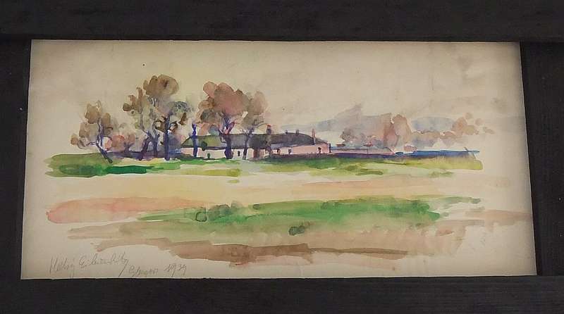 AN ORIGINAL WATERCOLOUR PAINTING BY HEDWIG BRECHER EIBUSCHITZ - UNFRAMED