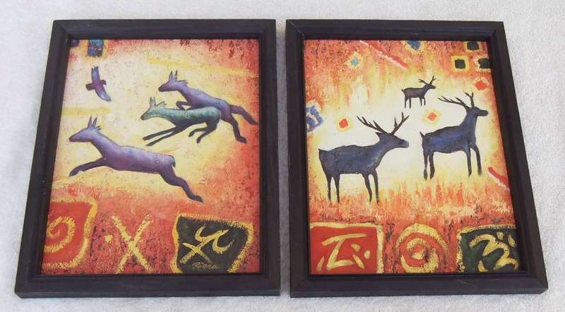DOUBLE DEAL !! TWO SIGNED ORIGINAL OIL ON CANVAS BOARD PAINTINGS - BID FOR BOTH !!