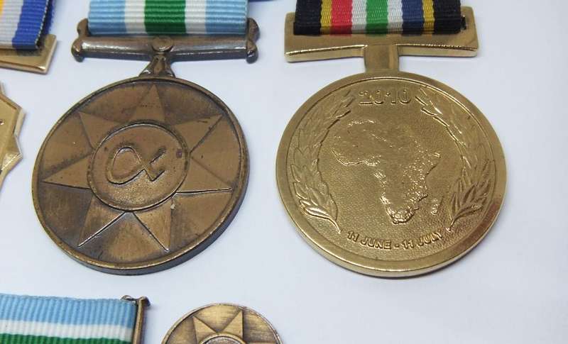 COOL FIND !! A LOT OF FOUR POLICE RELATED MEDALS WITH ORIGINAL RIBBONS IN GREAT CONDITION !!