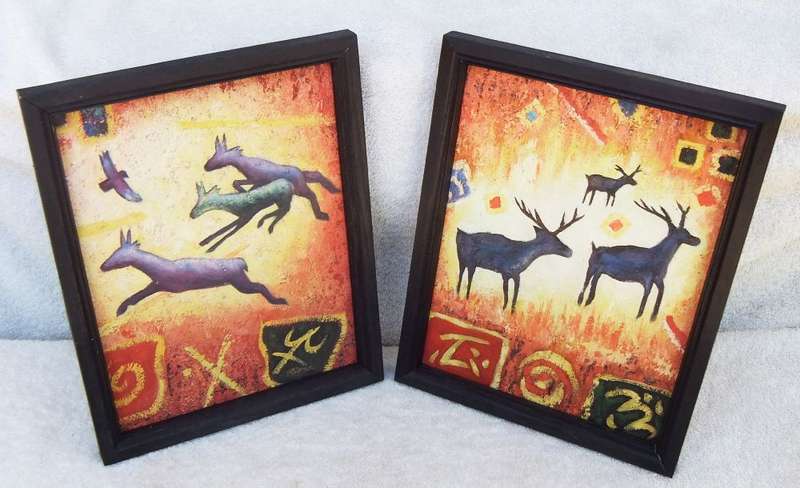 DOUBLE DEAL !! TWO SIGNED ORIGINAL OIL ON CANVAS BOARD PAINTINGS - BID FOR BOTH !!