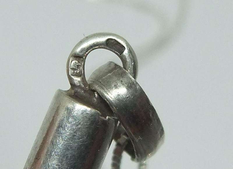 A UNIQUE VINTAGE 835 SILVER CROSS PENDANT WITH A NEW STERLING SILVER NECKLACE !! MUST SEE !!