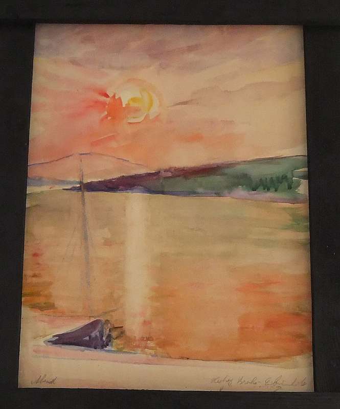 AN ORIGINAL WATERCOLOUR PAINTING BY HEDWIG BRECHER EIBUSCHITZ - UNFRAMED