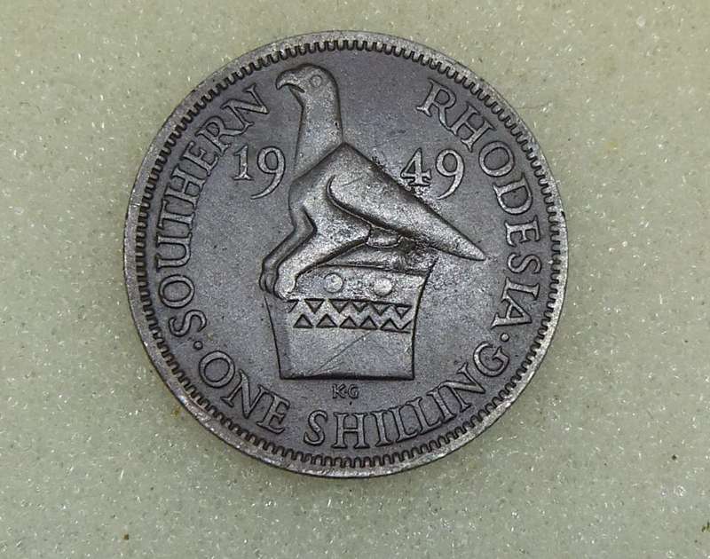 1949 SOUTHERN RHODESIA ONE SHILLING COIN - SILVER
