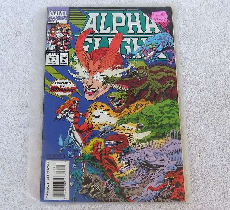 1993 MARVEL COMICS - ALPHA FLIGHT #123 ( BURNED BY WITCHFIRE )