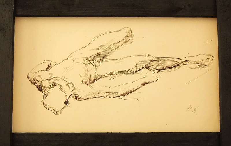 AN ORIGINAL SIGNED SKETCH  BY HEDWIG BRECHER EIBUSCHITZ - UNFRAMED
