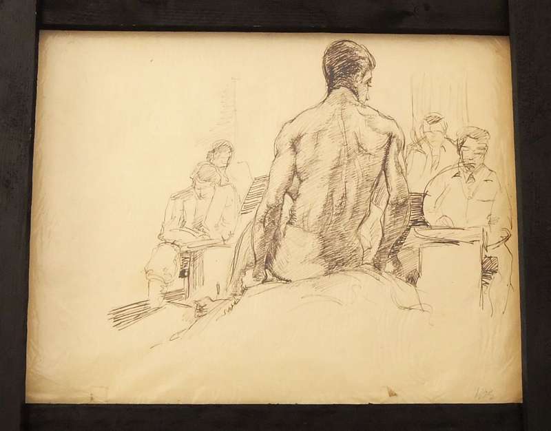AN ORIGINAL SIGNED SKETCH BY HEDWIG BRECHER EIBUSCHITZ - UNFRAMED