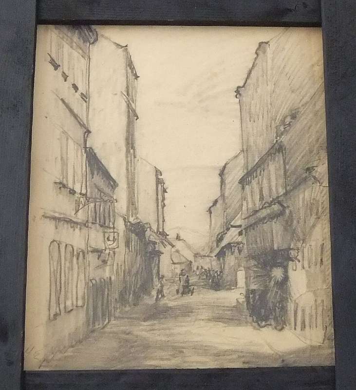 AN ORIGINAL SIGNED SKETCH BY HEDWIG BRECHER EIBUSCHITZ - UNFRAMED