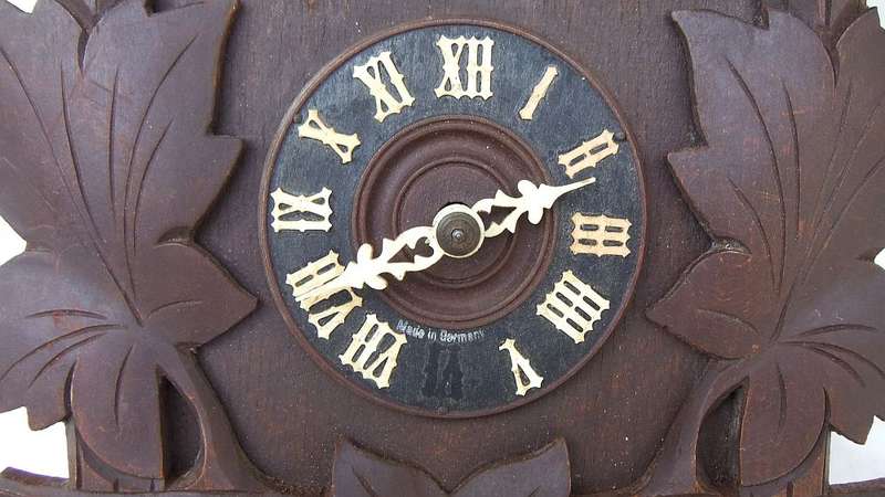 A VERY CHARMING VINTAGE 1940`S GERMAN MADE REGULA, BLACK FOREST CUCKOO CLOCK - AS IS - UNTESTED