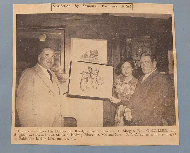AN ORIGINAL SIGNED SKETCH BY HEDWIG BRECHER EIBUSCHITZ - UNFRAMED