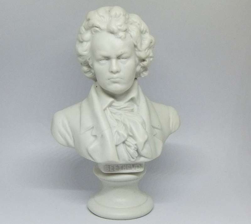German Bisque Porcelain Bust of Beethoven