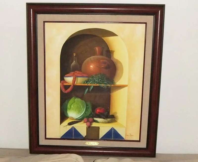 An original oil on canvas still life painting by Mexican artist Alejandro Sanchez Ramos