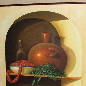 An original oil on canvas still life painting by Mexican artist Alejandro Sanchez Ramos
