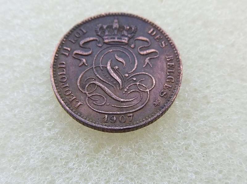 1907 BELGIUM 1 CENT COIN