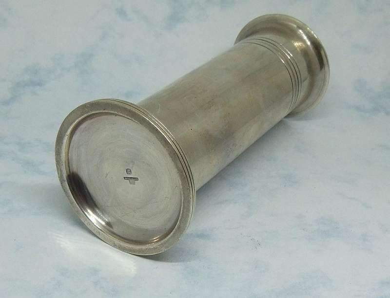 A SUPERIOR QUALITY FRENCH SILVERPLATE SPILL VASE AND PATE KNIFE BY CHRISTOFLE