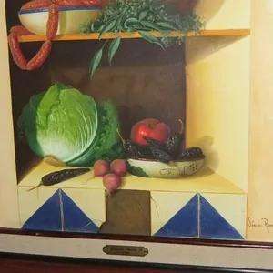 An original oil on canvas still life painting by Mexican artist Alejandro Sanchez Ramos
