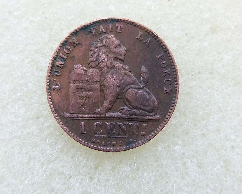 1907 BELGIUM 1 CENT COIN