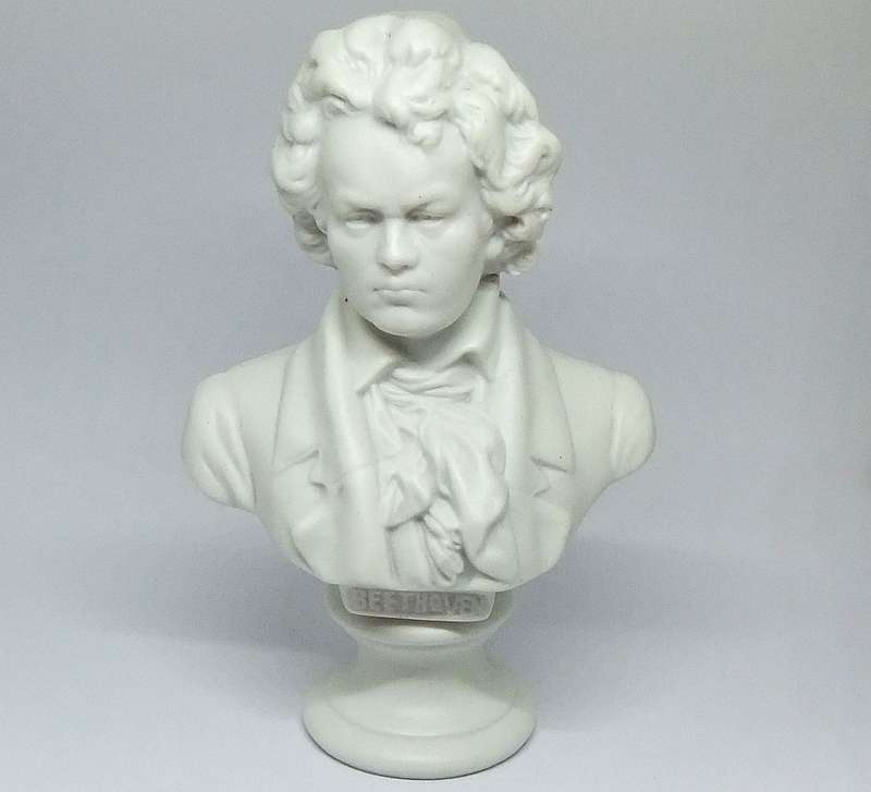 German Bisque Porcelain Bust of Beethoven