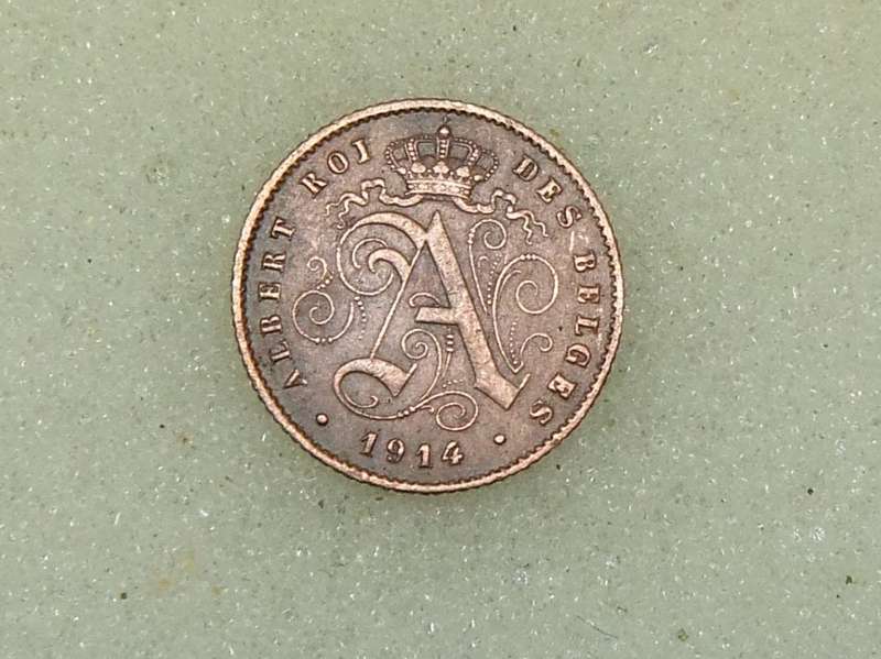 1914 BELGIUM ONE CENT COIN