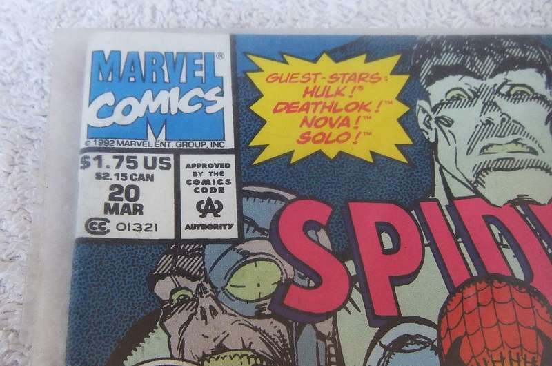 1992 MARVEL COMICS - SPIDER-MAN #20 ( GUEST STARS : HULK ! DEATHLOK ! NOVA ! SOLO ! )