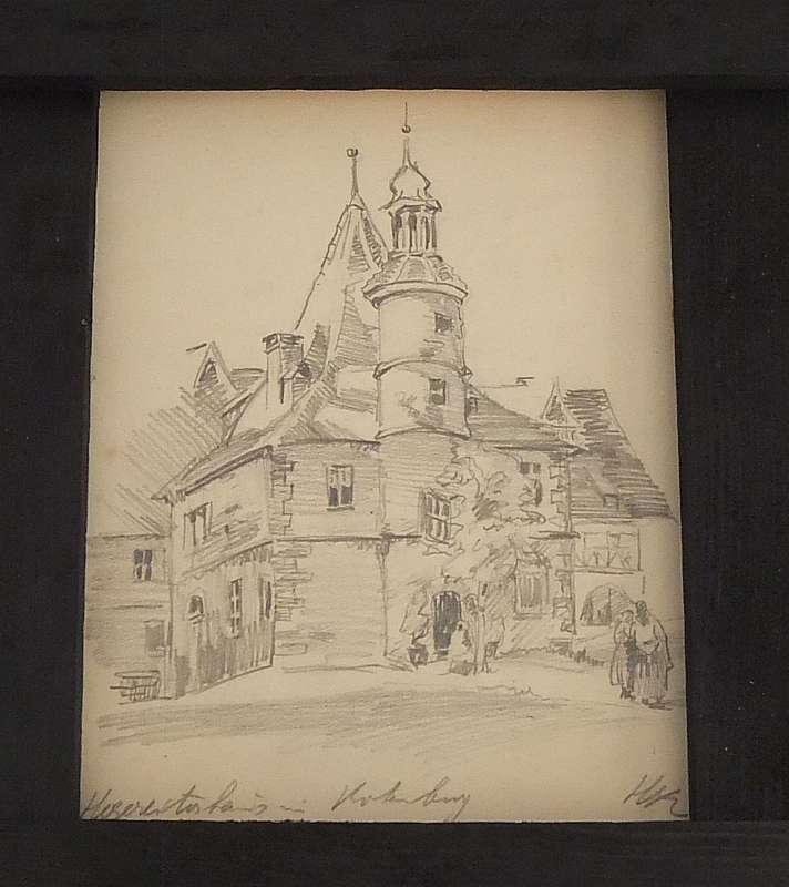 AN ORIGINAL SIGNED SKETCH BY HEDWIG BRECHER EIBUSCHITZ - UNFRAMED