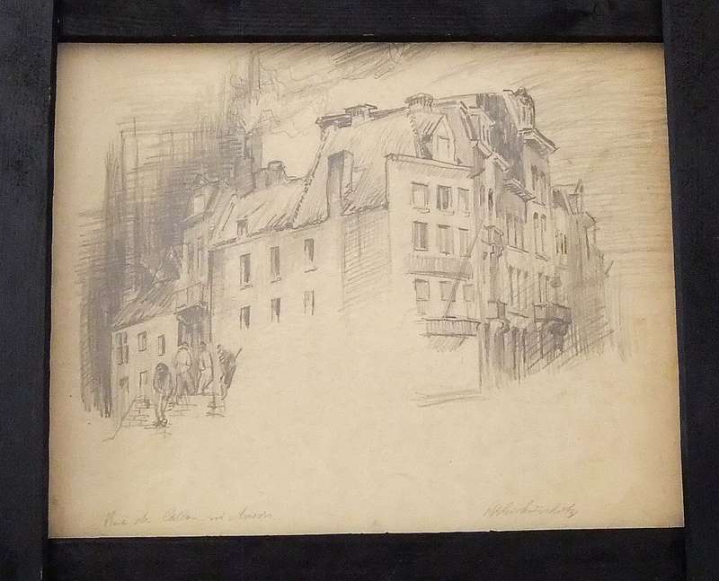 AN ORIGINAL SIGNED SKETCH BY HEDWIG BRECHER EIBUSCHITZ - UNFRAMED