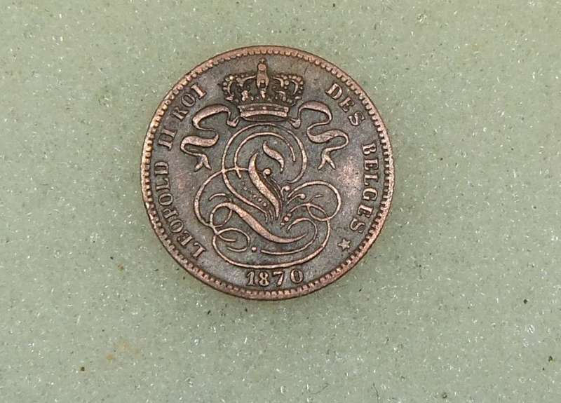 1870 BELGIUM ONE CENT COIN
