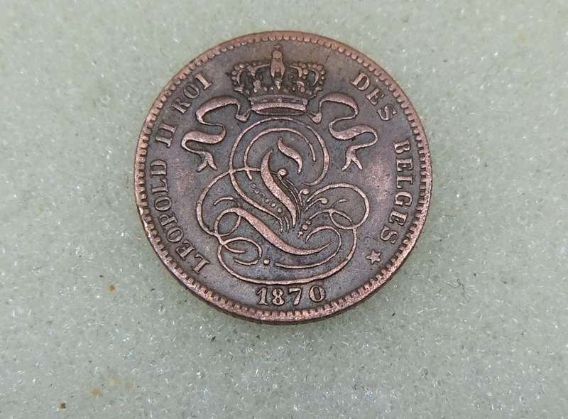 1870 BELGIUM ONE CENT COIN