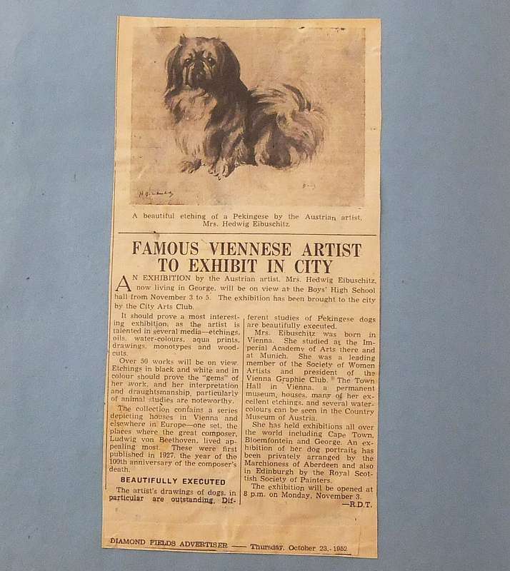 AN ORIGINAL SIGNED SKETCH BY HEDWIG BRECHER EIBUSCHITZ - UNFRAMED