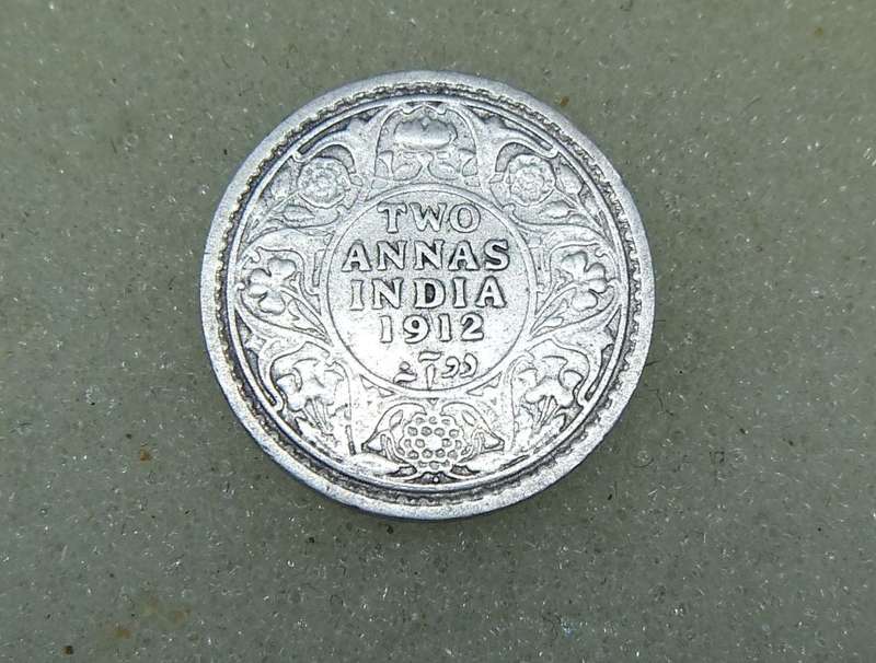 1912 TWO ANNAS - INDIA - SILVER