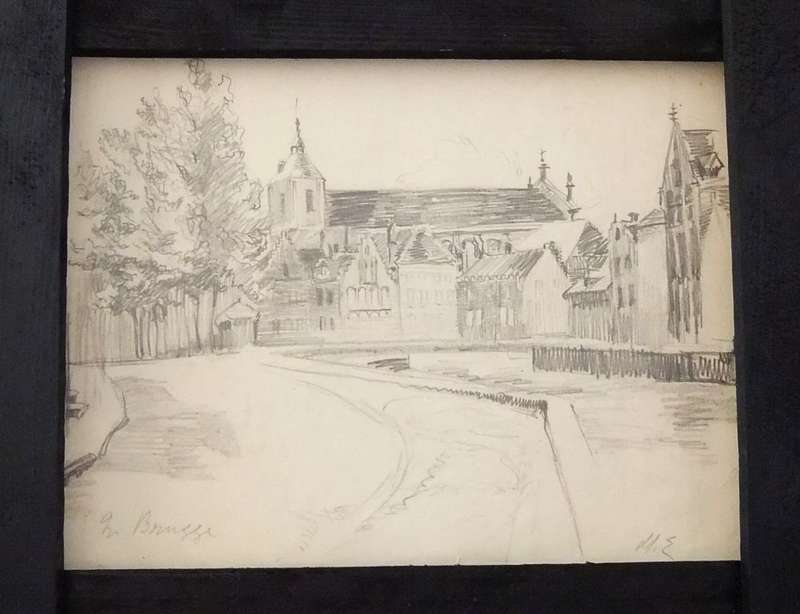AN ORIGINAL SIGNED SKETCH BY HEDWIG BRECHER EIBUSCHITZ - UNFRAMED