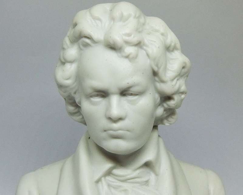 German Bisque Porcelain Bust of Beethoven